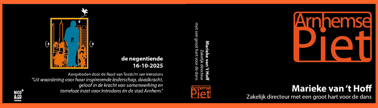 De negentiende Arnhemse Piet is voor Marieke van ‘t Hoff
Zakelijk directeur met een groot hart voor de dans. Aangeboden door de Raad van Toezicht van Introdans Uit waardering voor haar inspirerende leiderschap, daadkracht, geloof in de kracht van samenwerking en tomeloze inzet voor Introdans én de stad Arnhem.